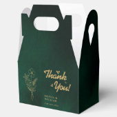 Emerald Green & Gold Wildflower Wedding Dank u Bedankdoosjes (Geopend)