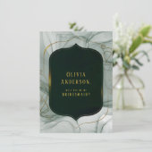 Emerald Green Gold zal je mijn Bridesmaid zijn Kaart (Staand voorkant)