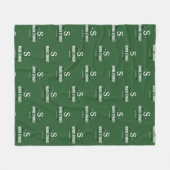 Emerald Green Golfer 1-initiaal monogram allover Fleece Deken (Voorkant (Horizontaal))