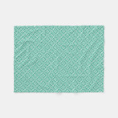 Emerald Green Greek Key Patroon Fleece Deken (Voorkant (Horizontaal))