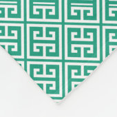 Emerald Green Greek Key Patroon Fleece Deken (Hoek)
