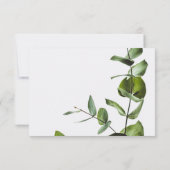 Emerald green greenery floral RSVP Response Kaart (Achterkant)