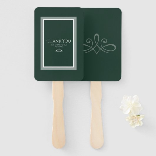 Emerald green hand fan handwaaier