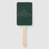 Emerald green hand fan handwaaier