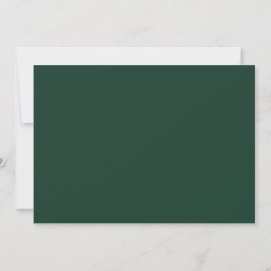 Emerald Green Handwrite Wedding Save the Date (Achterkant)