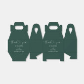 Emerald Green Hart Script Trouwkaart Bedankdoosjes (Uitgevouwen)