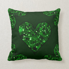 Emerald Green Heart Kussen