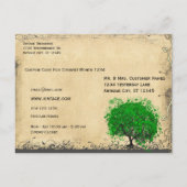 Emerald Green Heart Leaf Tree Save the Date Aankondigingskaart (Achterkant)