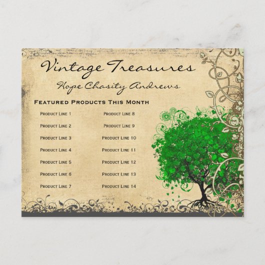 Emerald Green Heart Leaf Tree Save the Date Aankondigingskaart (Voorkant)