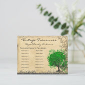 Emerald Green Heart Leaf Tree Save the Date Aankondigingskaart (Staand voorkant)