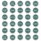Emerald Green Herb- en Spice-labels Sticker (Voorkant)
