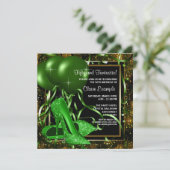 Emerald Green High Heel Schoen Vrouwen Verjaardags Kaart (Staand voorkant)