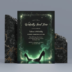 Emerald Green High Heels Mystieke Wicked Verjaarda Kaart