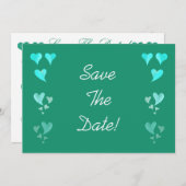 Emerald Green hoort sparen de datum Save The Date (Voorkant / Achterkant)