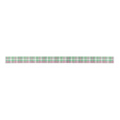Emerald Green, Hot Pink, White Preppy Madras Pset Satijnen Lint (Voorkant)