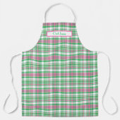 Emerald Green Hot Pink Wht Preppy Madras Schort (Voorkant)