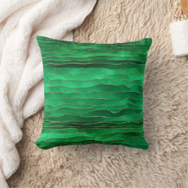 Emerald Green in de lucht AI kunst Kussen