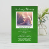 Emerald Green in Loving Memory Photo Memorial Kaart (Staand voorkant)