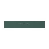 Emerald Green initialen bruiloft Belly B Uitnodigingen Wikkel (Vlak)