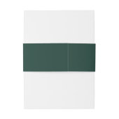 Emerald Green initialen bruiloft Belly B Uitnodigingen Wikkel (Achterkant Voorbeeld)