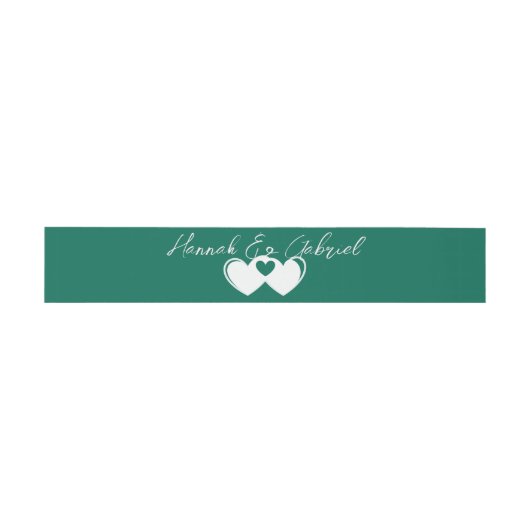 Emerald Green Invitation Belly Band Uitnodigingen Wikkel (Vlak)