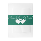 Emerald Green Invitation Belly Band Uitnodigingen Wikkel (Voorkant Voorbeeld)