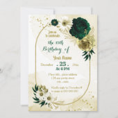 Emerald green iory goud geometrische verjaardagsfe kaart (Voorkant)