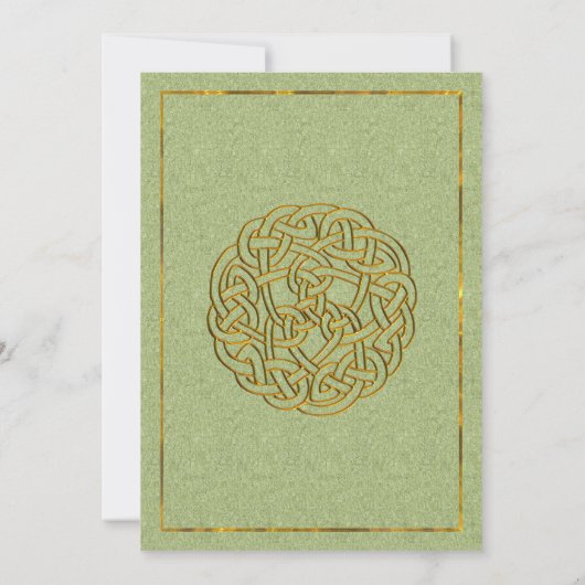 Emerald Green Irish Wedding Kaart (Achterkant)