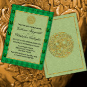 Emerald Green Irish Wedding Kaart