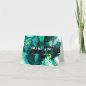 Emerald Green Jewel Tone Wedding Bedankt (Voorkant)