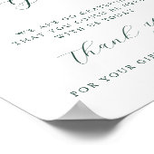 Emerald Green Kaarten en geschenken teken Poster (Hoek)