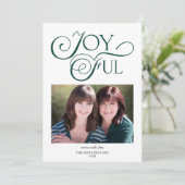 Emerald Green Kerstfeestelijke kerstfoto Feestdagenkaart (Staand voorkant)