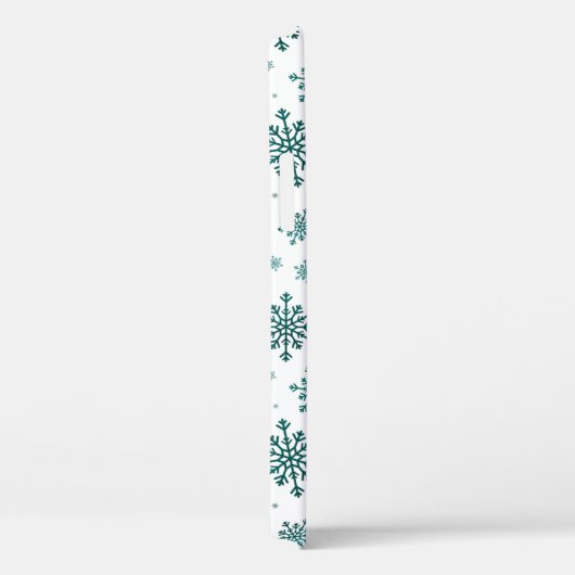 Emerald Green Kerstmis Snowflakes op Winter White Case-Mate iPhone Case (Achterkant / Rechts)