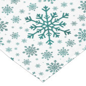 Emerald Green Kerstmis Snowflakes op Winter White Korte Tafelloper (Hoek)