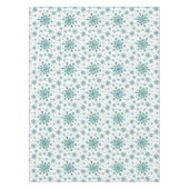Emerald Green Kerstmis Snowflakes op Winter White Tafelkleed (Voorkant)