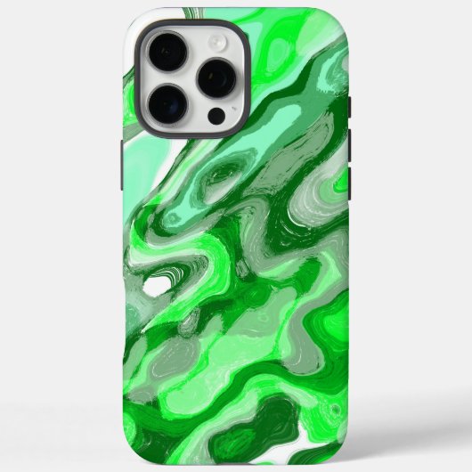 Emerald Green Kleurrijke Abstracte Marmeren Vloeib Case-Mate iPhone Case (Achterkant)