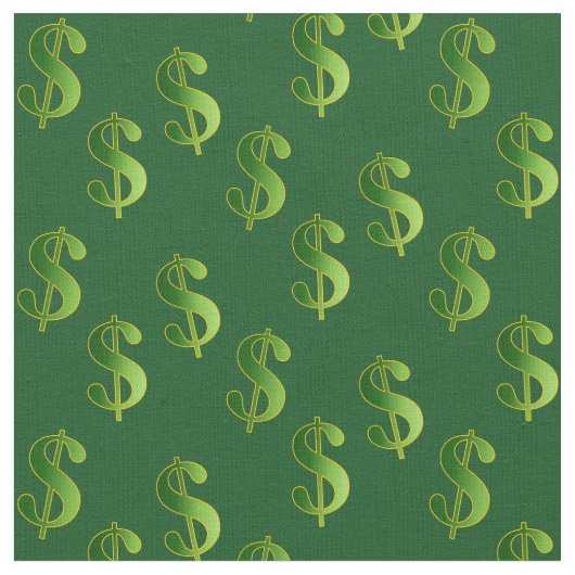 Emerald Green kleurstof met Dollar-tekens Stof (Close Up)