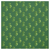 Emerald Green kleurstof met Dollar-tekens Stof (Swatch)