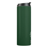 Emerald Green Laurel Wreath Crest Monogram Thermosbeker (Gedraaid links)