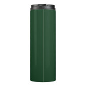 Emerald Green Laurel Wreath Crest Monogram Thermosbeker (Achterkant)