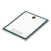 Emerald Green Leather Circle Logo professional Notitieblok (Linkerzijde)