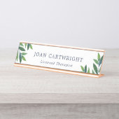 Emerald Green Leaves - Therapist Bureau Naambordje (Voorkant)