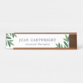 Emerald Green Leaves - Therapist Bureau Naambordje (Voorkant)