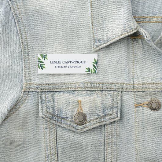 Emerald Green Leaves - Therapist Naamplaatje (In situ)