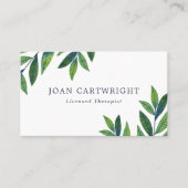 Emerald Green Leaves - Therapist Visitekaartje (Voorkant)