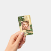 Emerald green leopard fotobusiness badge (Handheld)