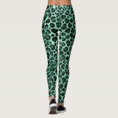 Emerald Green Leopard Leggings (Achterkant)