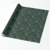 Emerald Green Leopard Print Cadeaupapier (Uitgerold)