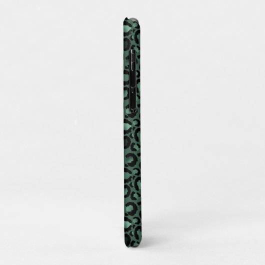 Emerald Green Leopard Print Case-Mate iPhone Case (Achterkant/links)