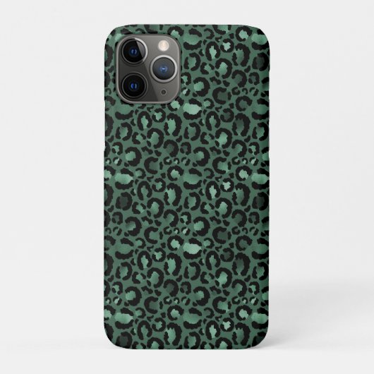 Emerald Green Leopard Print Case-Mate iPhone Case (Achterkant)